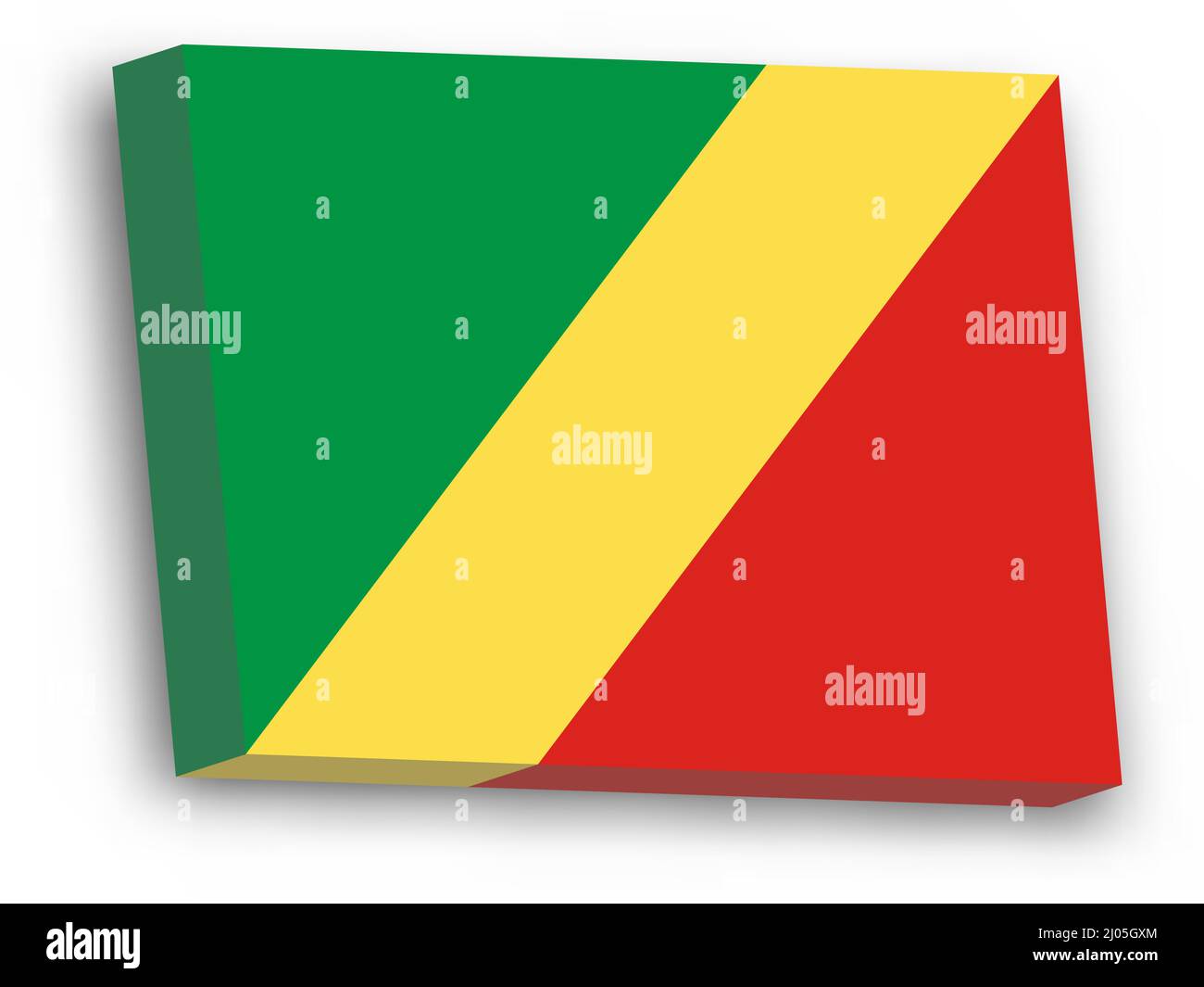 3D vector flag of Republic of the Congo Stock Vector Image & Art - Alamy