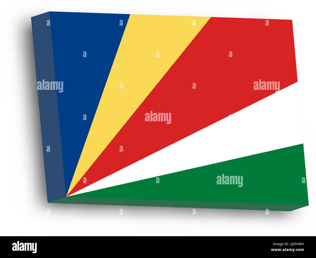 3D vector flag of Seychelles Stock Vector