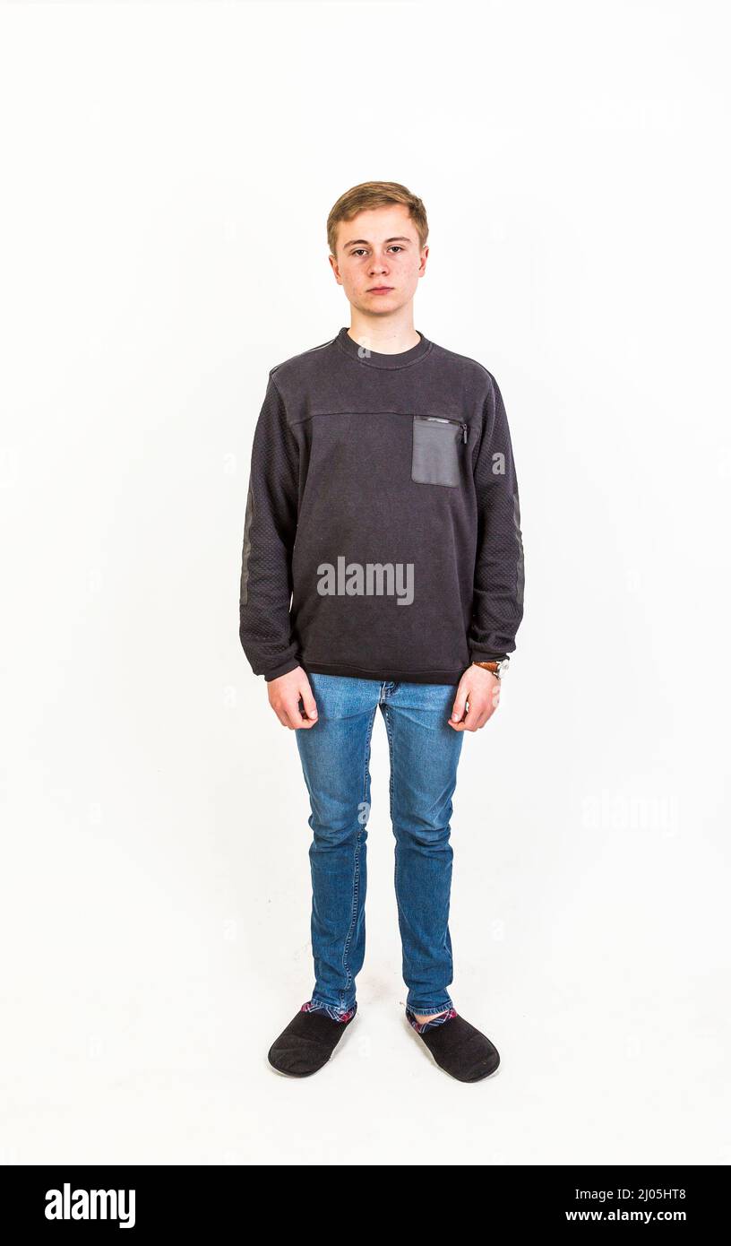 portrait of sixteen years old caucasian boy Stock Photo Alamy