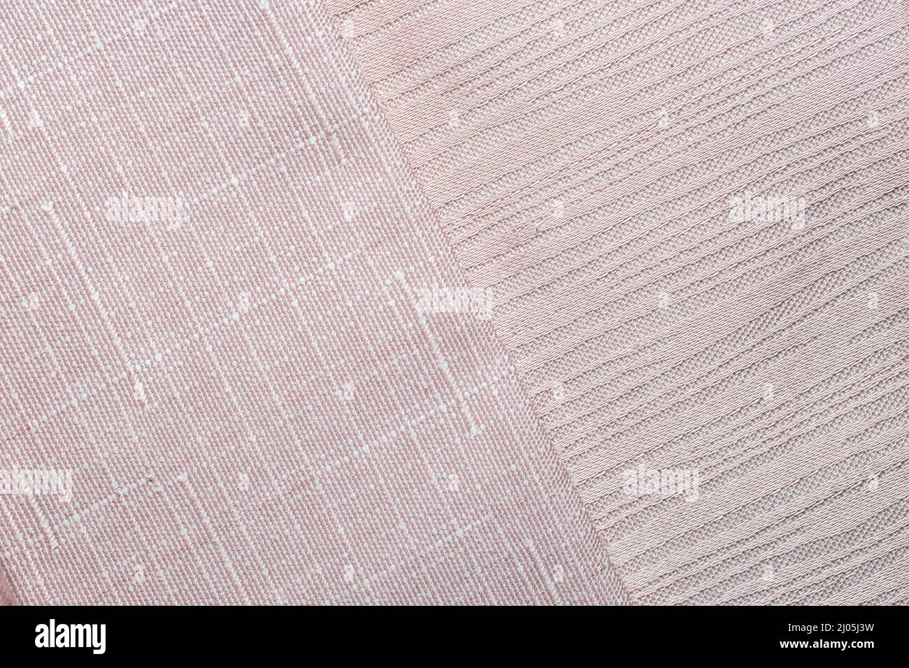 different textures on a pink fabric Stock Photo