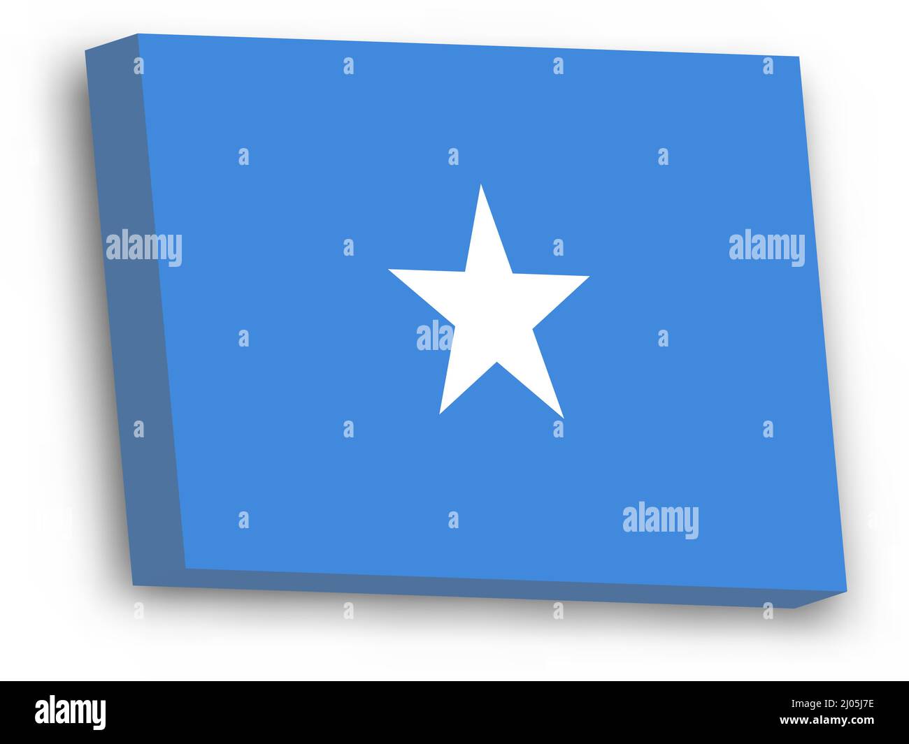 3D vector flag of Somalia Stock Vector