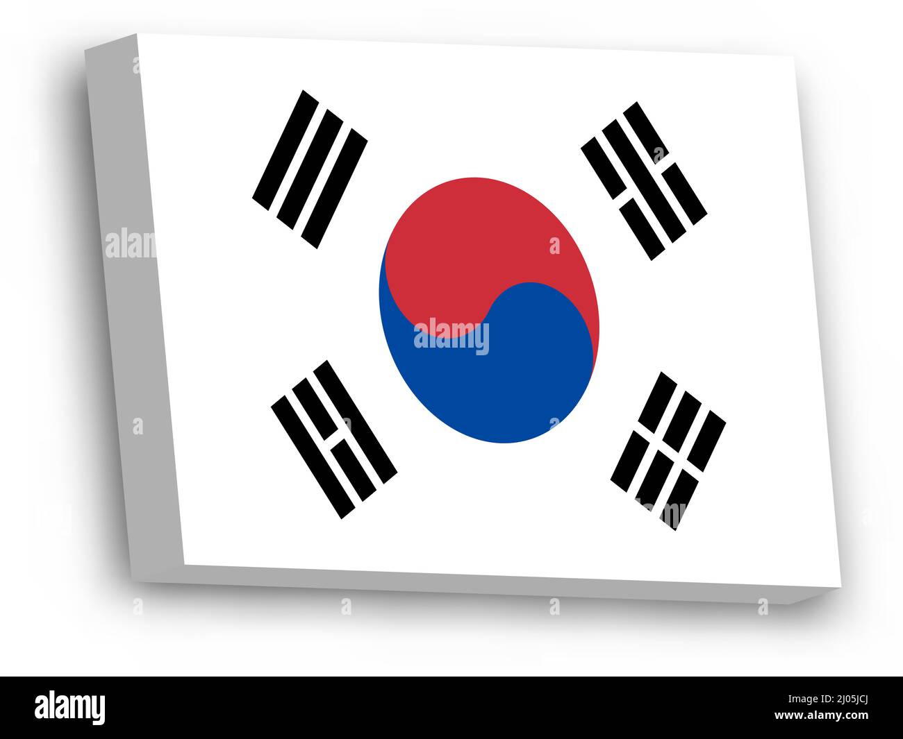 3D vector flag of South Korea Stock Vector Image & Art - Alamy