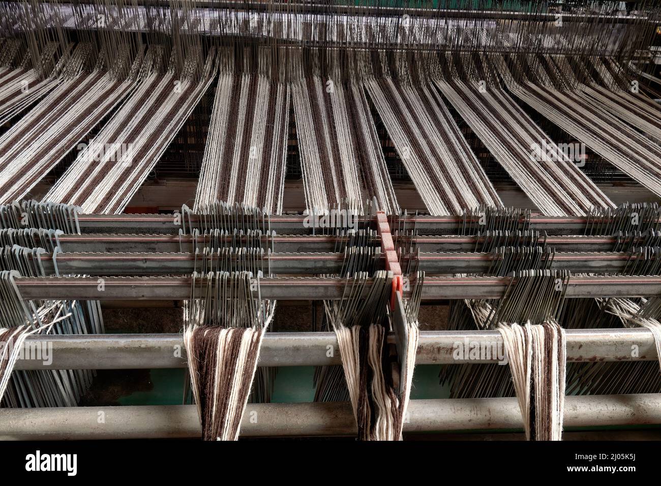 Artisan manufacturing of a Spanish merino wool blanket Stock Photo Alamy