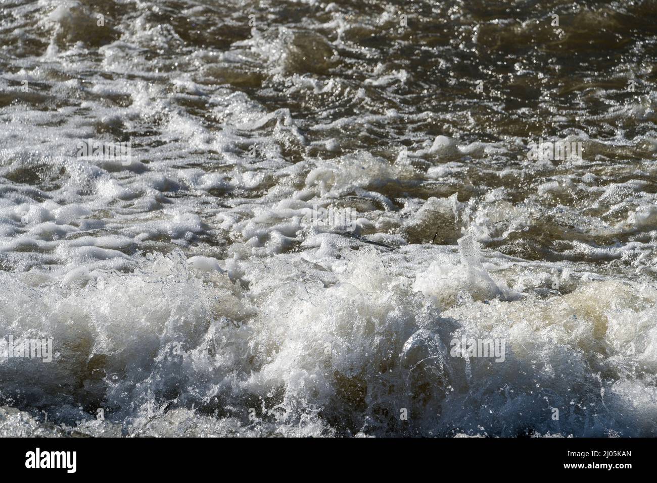 Sparking  water, River Werra, Hannoversch Münden, Lower Saxony, Germany, Europe Stock Photo