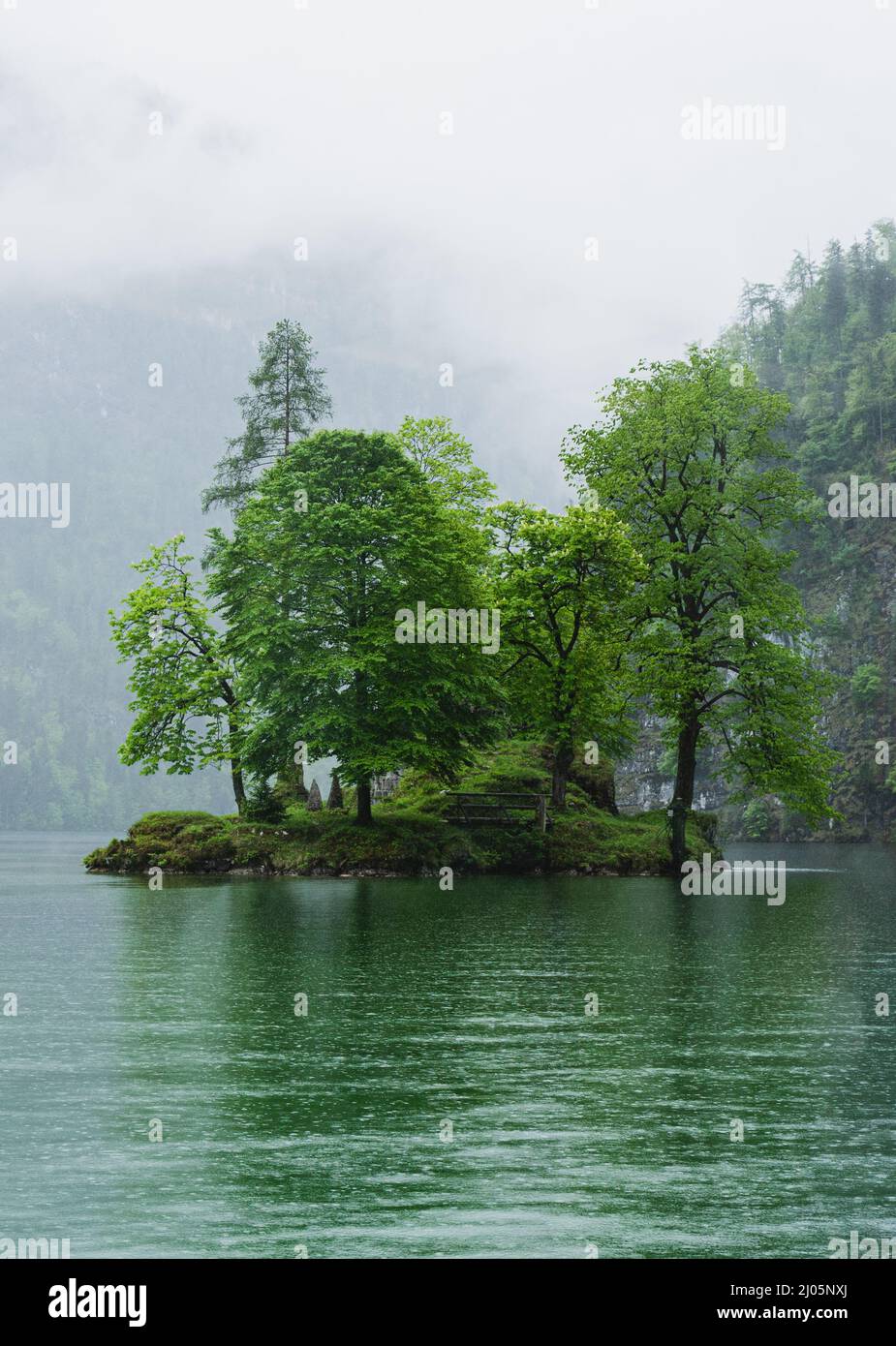 Rainy day at lake konigssee hi-res stock photography and images - Alamy