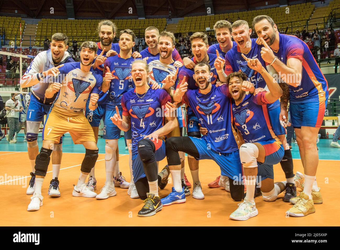 Players of Vero Volley Monza during Final match - Vero Volley Monza vs  Tours Volley-Ball, Volleyball CEV Cup Men in Monza (MB), Italy, March 16  2022 Stock Photo - Alamy
