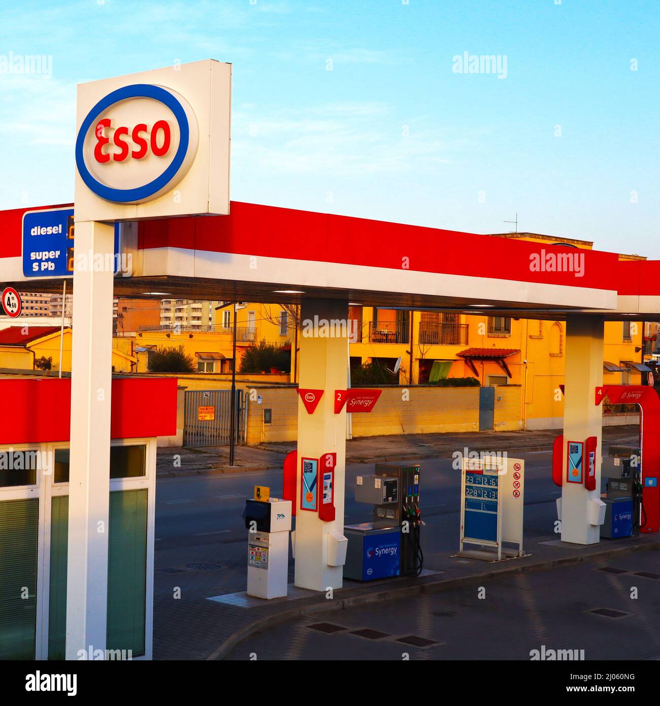 ESSO Gas Station. ESSO is a brand of ExxonMobil Stock Photo