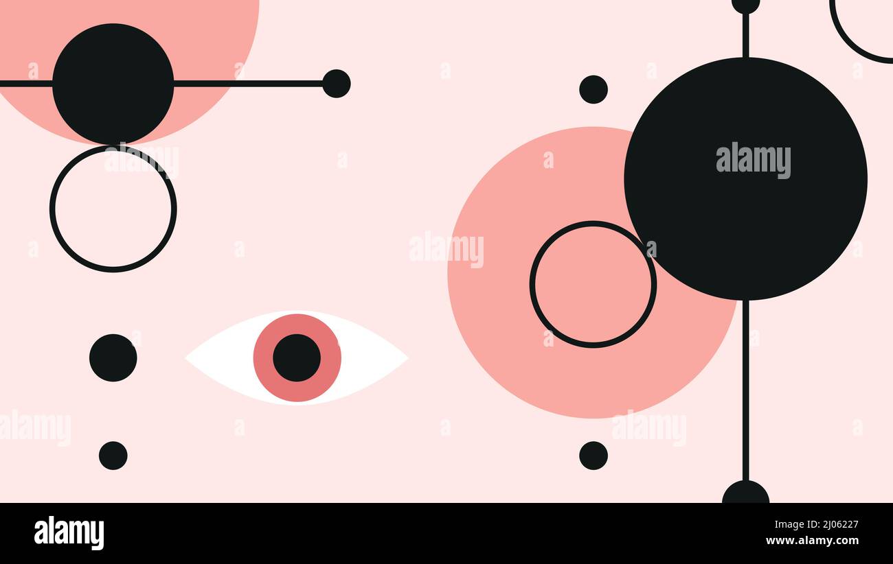 Web banner template with geometric shapes. Minimalism. Stock Vector
