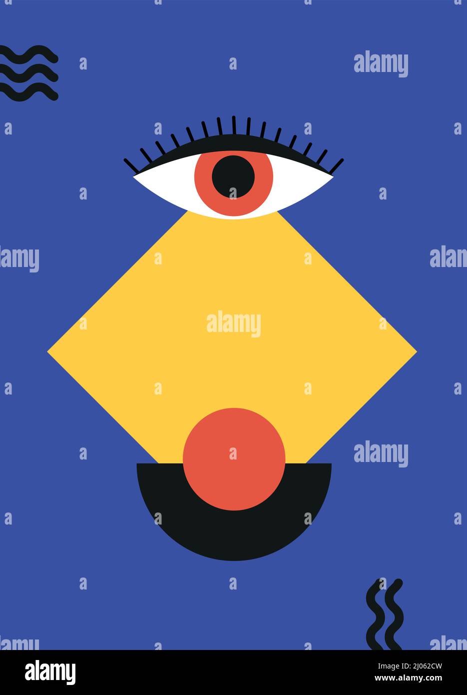 Vector design template with primitive shapes elements. Stock Vector