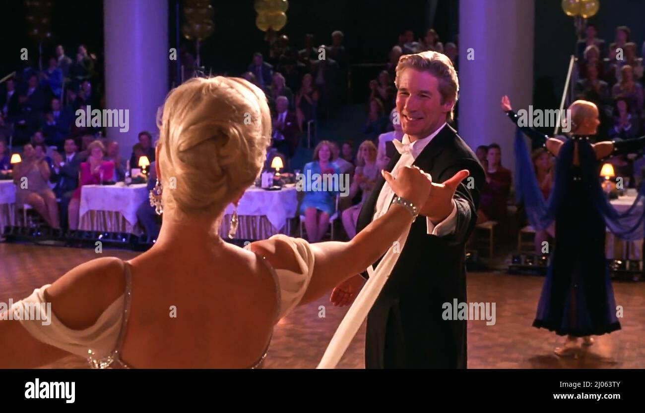 USA. Lisa Ann Walter and Richard Gere in a scene from the (C)Miramax film : Shall  We Dance (2004). Plot: A romantic comedy where a bored, overworked Estate  Lawyer, upon first sight