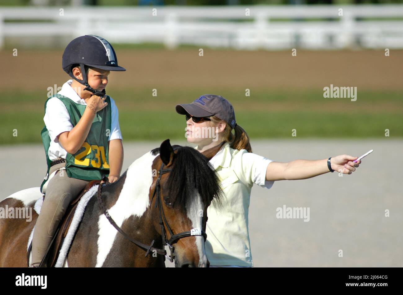 Young girls working on their riding skills at the Lexington Horse park