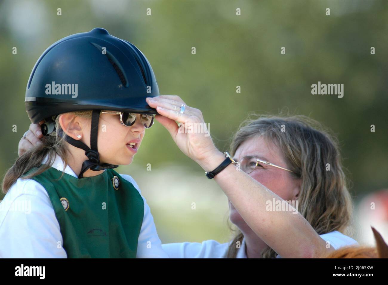 Young girls working on their riding skills at the Lexington Horse park