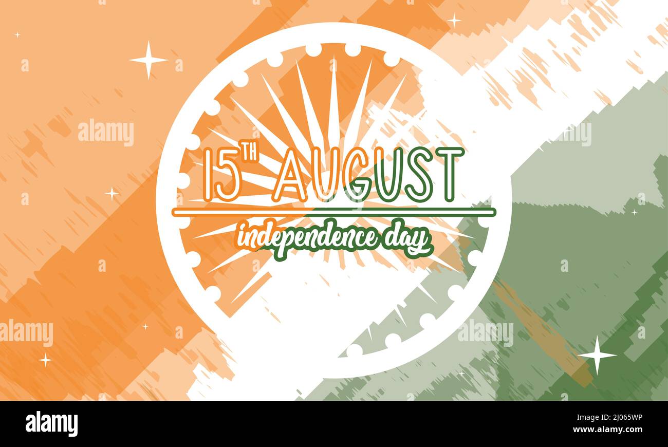 Colored happy india independence day poster Stock Vector Image & Art ...