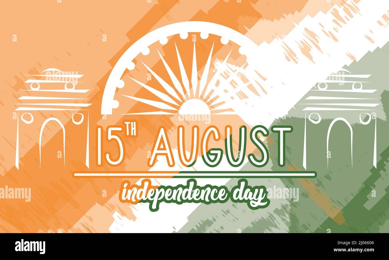 Colored happy india independence day poster Stock Vector Image & Art ...
