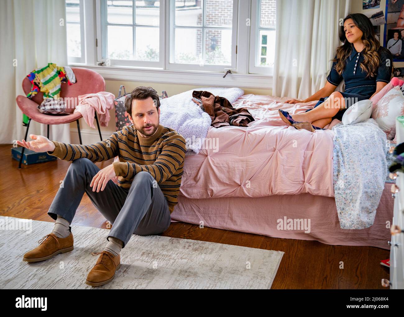 RELEASE DATE: February 11, 2022 TITLE: I Want You Back. STUDIO: Amazon Studios. DIRECTOR: Jason Orley. PLOT: Newly dumped thirty-somethings Peter and Emma team up to sabotage their exes' new relationships and win them back for good. STARRING: CHARLIE DAY as Peter, GINA RODRIGUEZ as Anne. (Credit Image: © Amazon Studios/Entertainment Pictures) Stock Photo