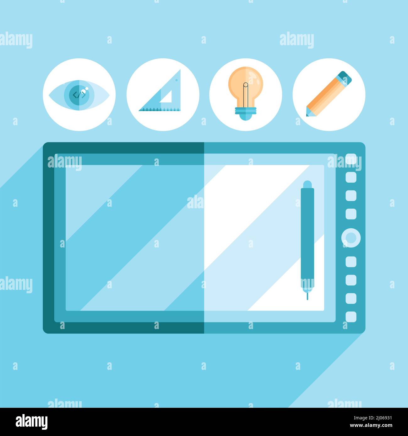 development design in tablet icons Stock Vector Image & Art - Alamy