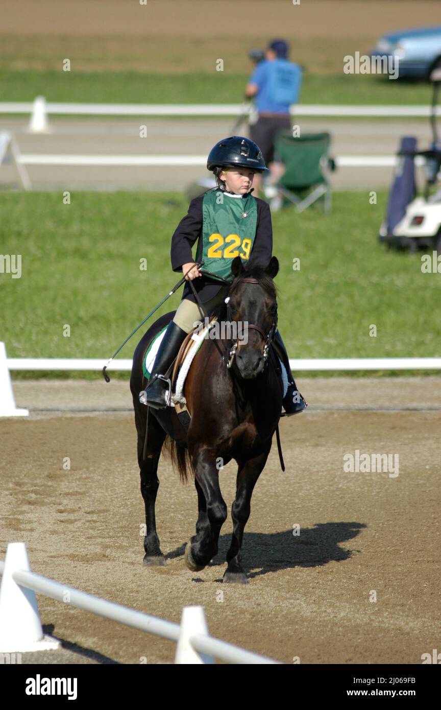 Young girls working on their riding skills at the Lexington Horse park