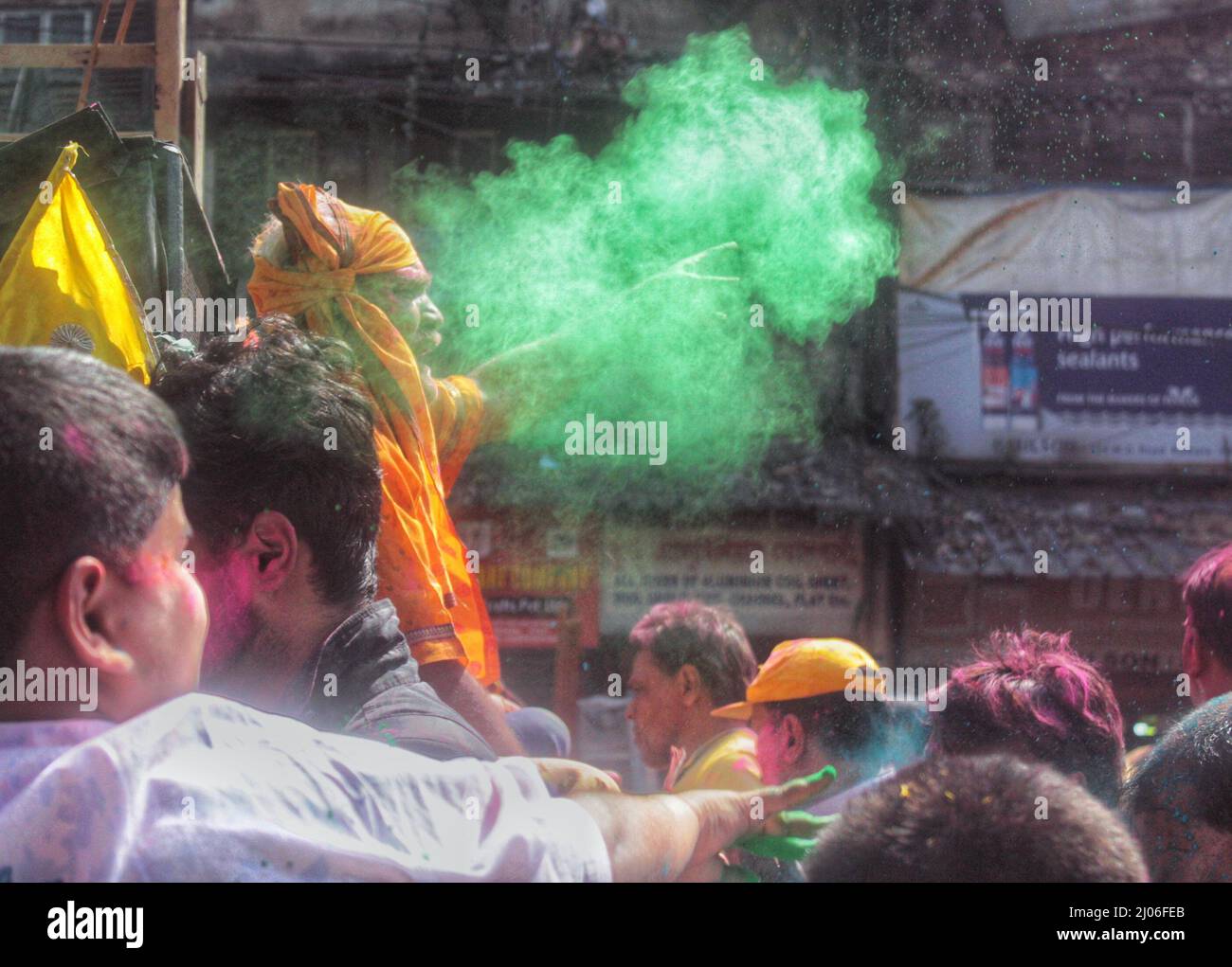 Kolkata India 16th Mar 2022 Devotees celebrate the festival of