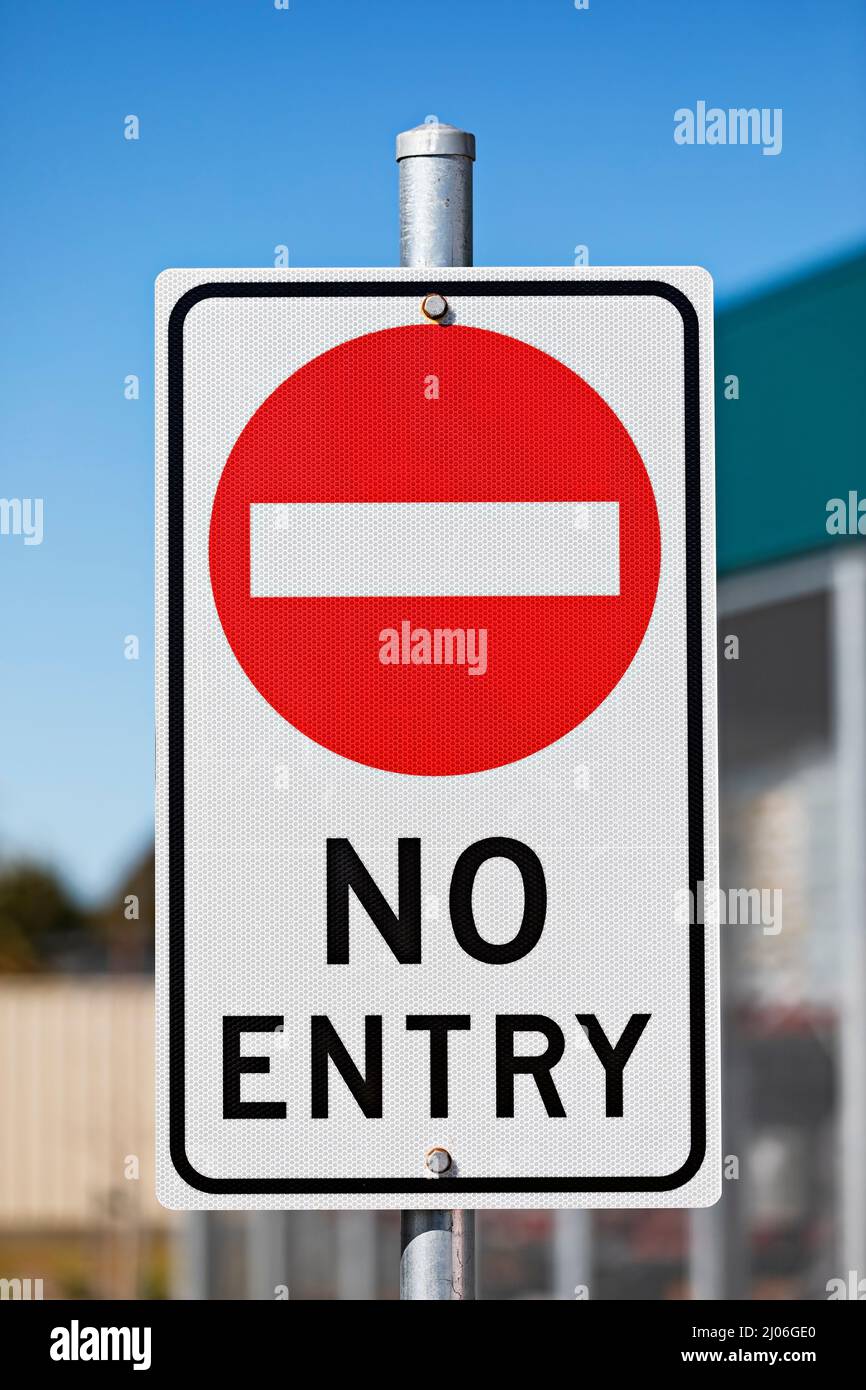Ballarat Australia /  No Entry Sign near road exit. Stock Photo