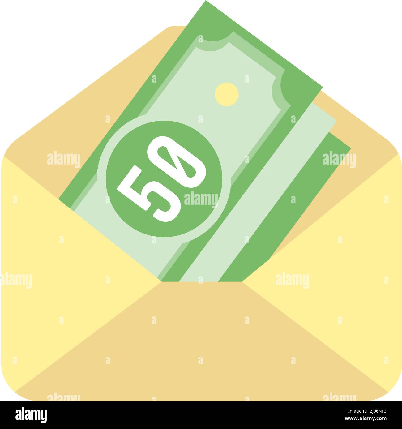 Cash money in envelop vector salary icon Stock Vector