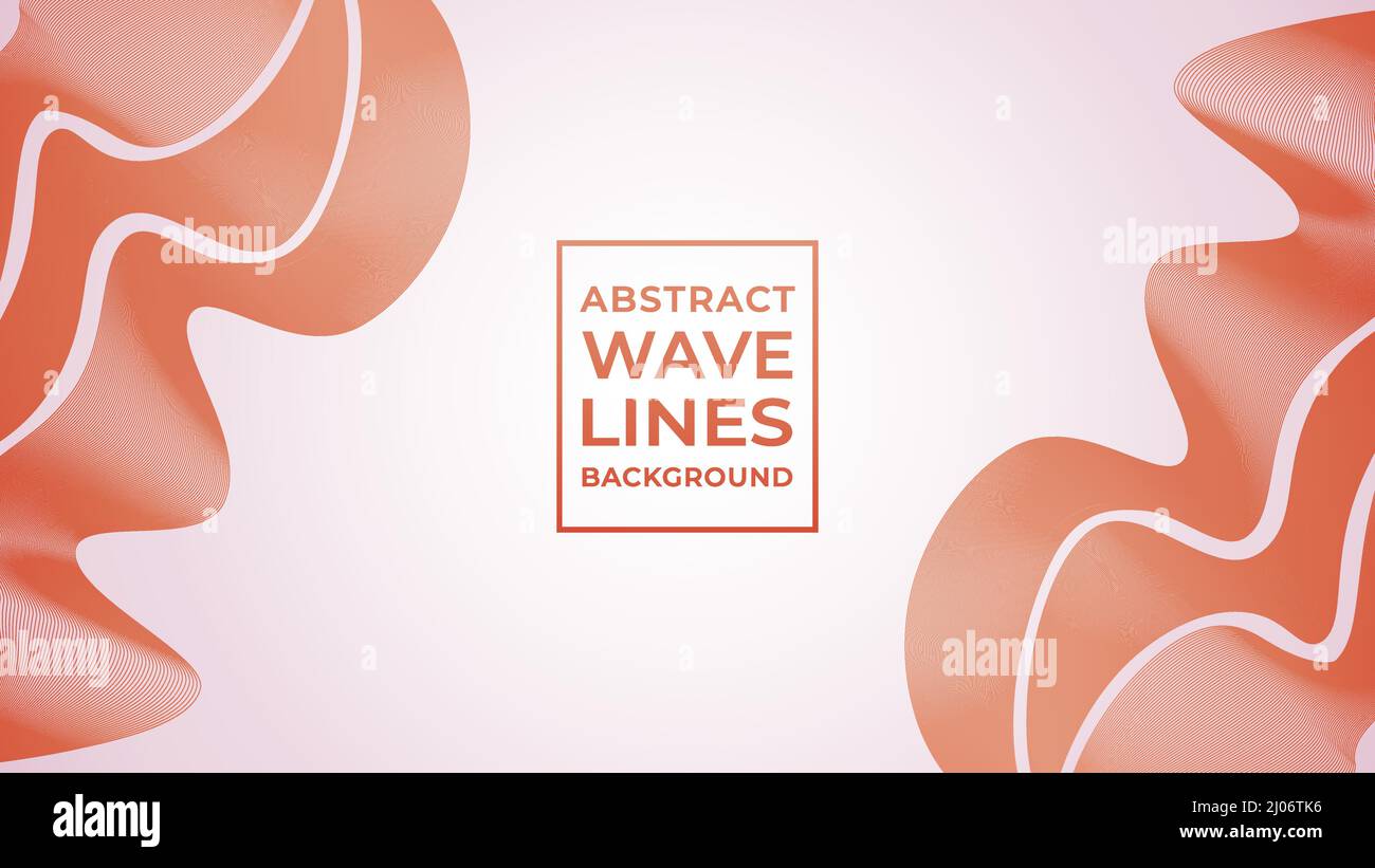 Abstract Wave Line Background Design Vector, Red Orange, Blood Orange ...