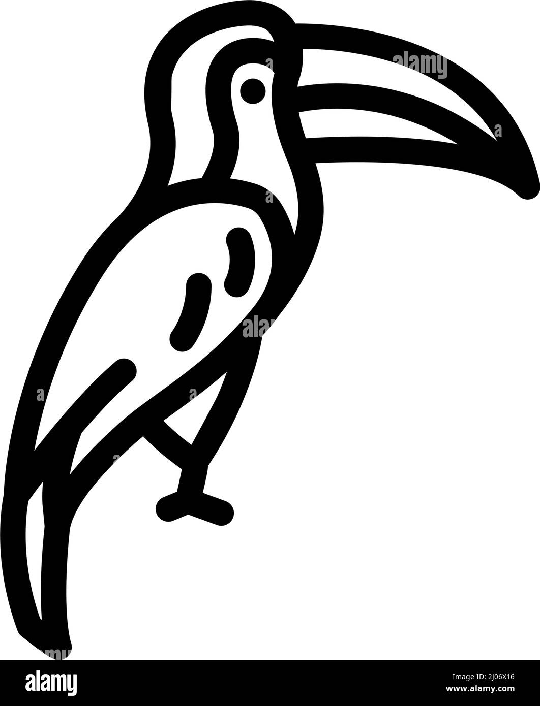 toucan bird line icon vector illustration Stock Vector