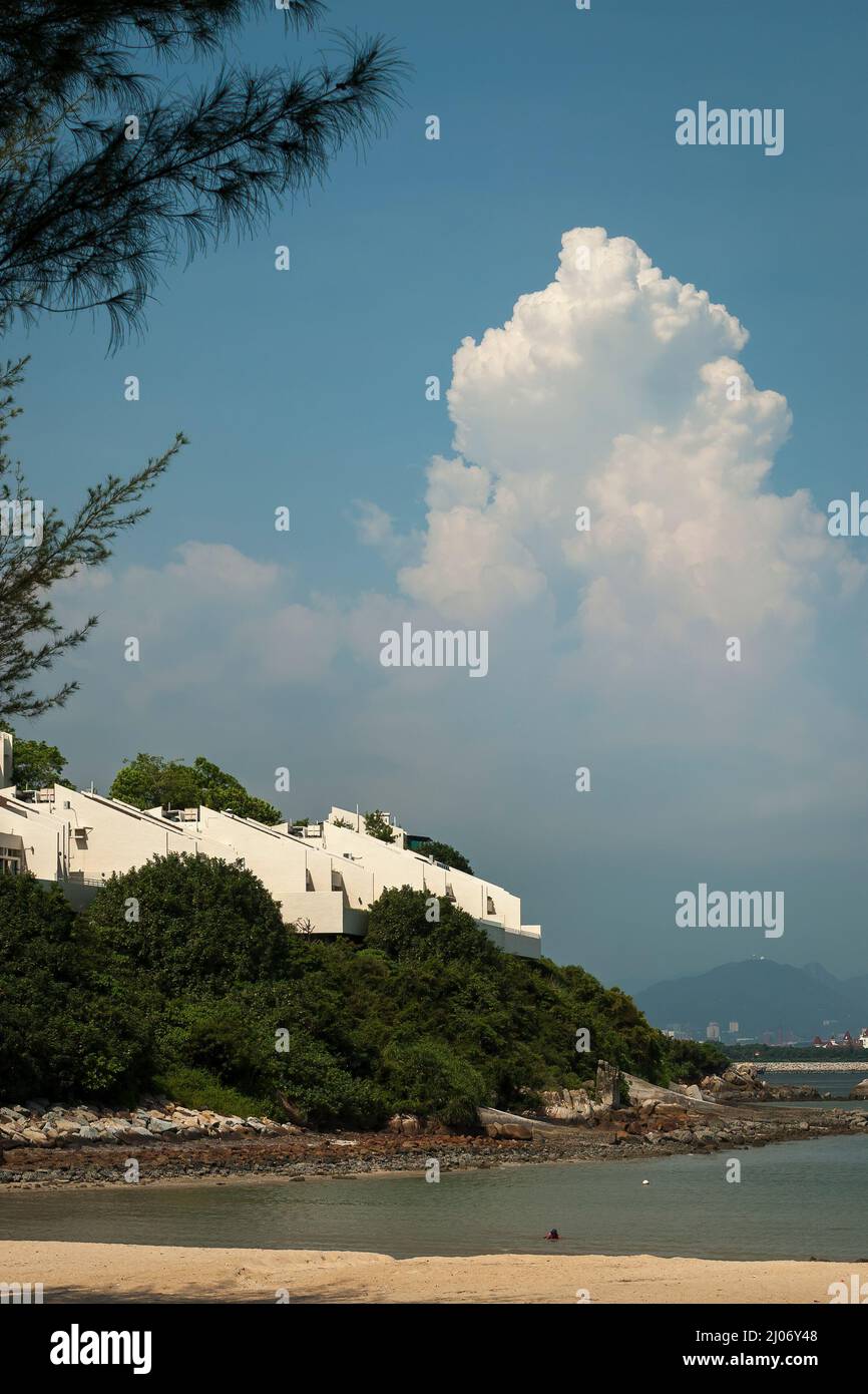 Houses in Seabee Lane, Headland Village, Discovery Bay seen from Tai