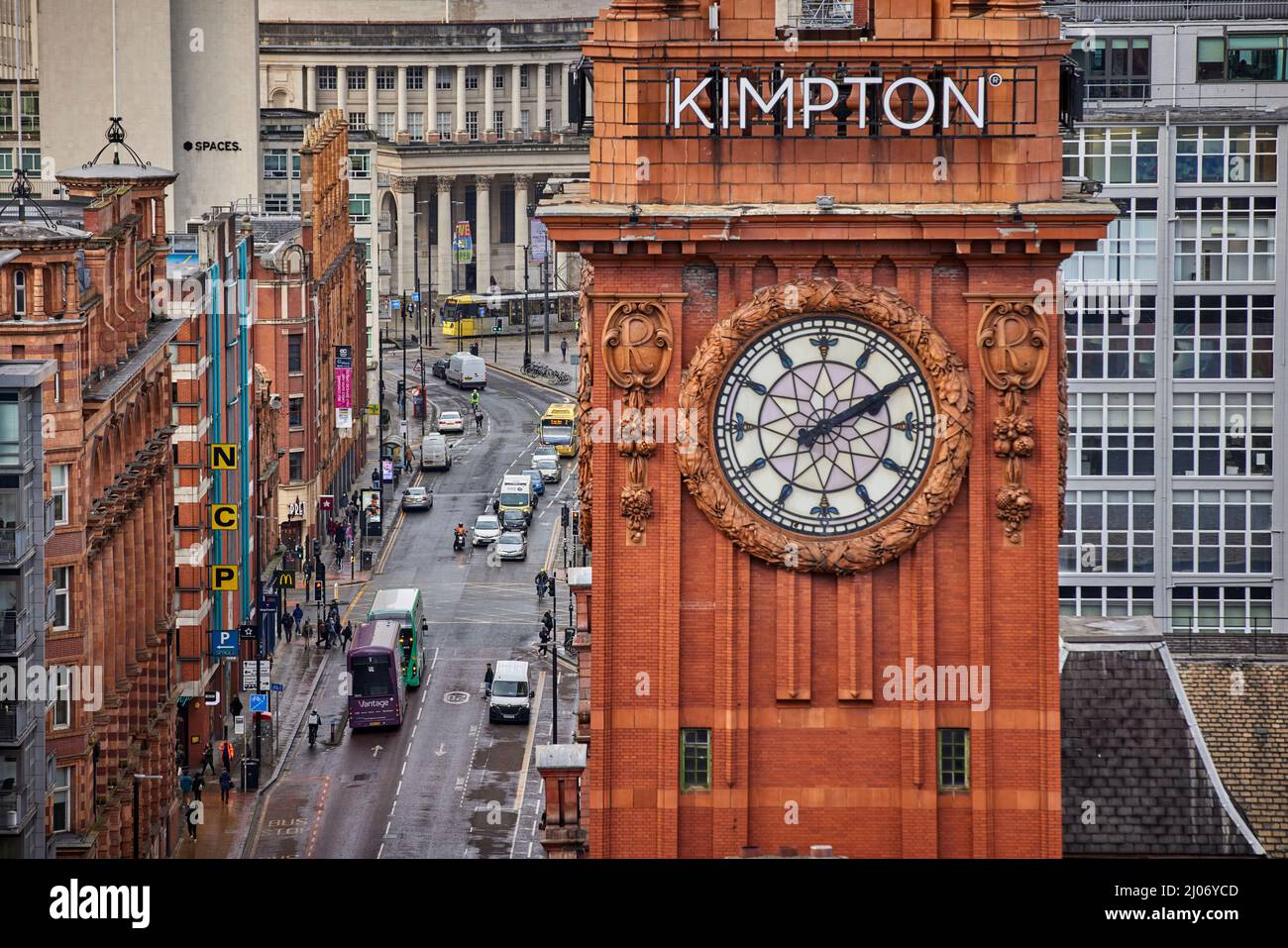Manchester city centre skyline landmark Kimpton Hotel clock tower