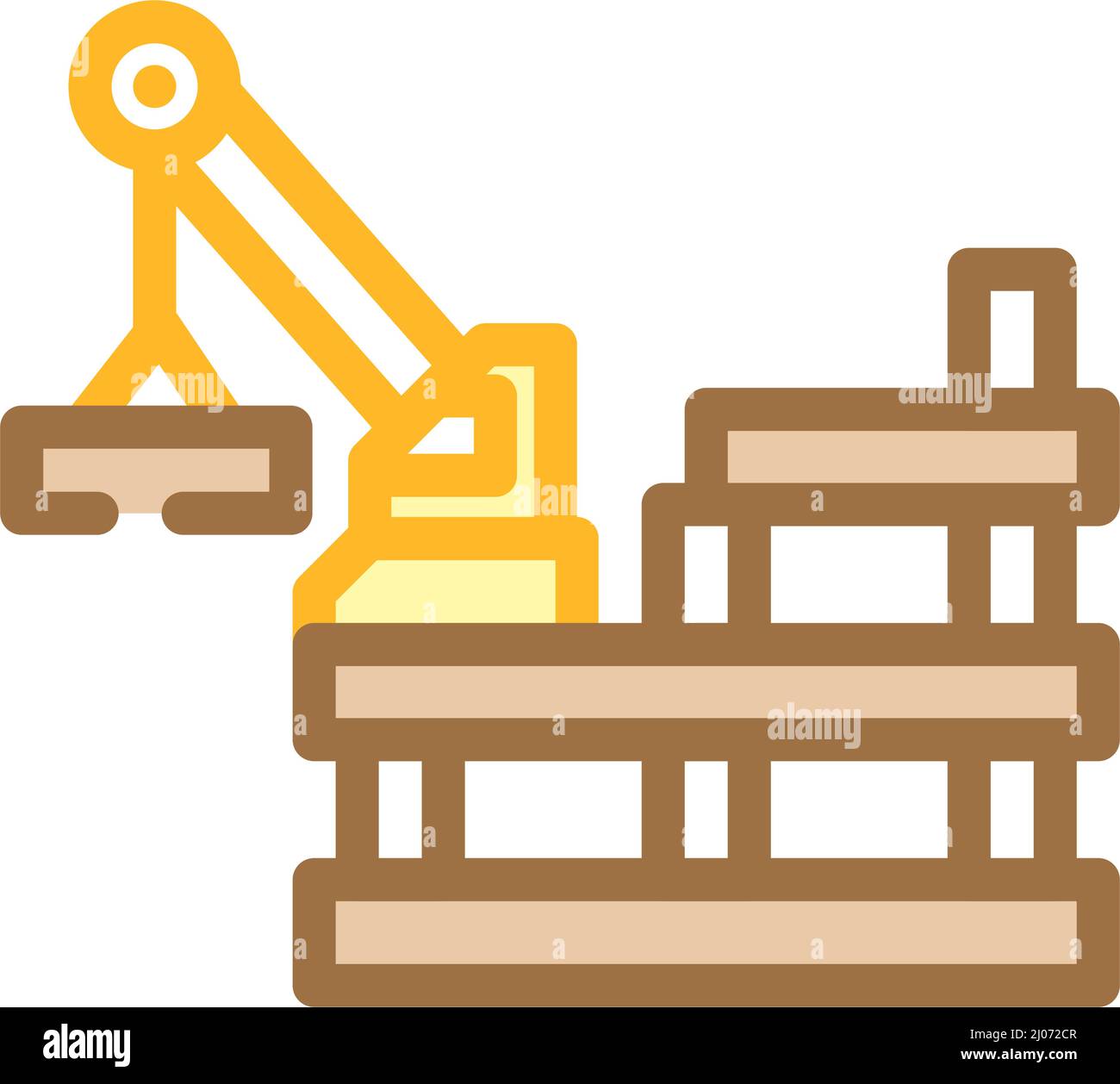 skyscraper construction color icon vector illustration Stock Vector ...