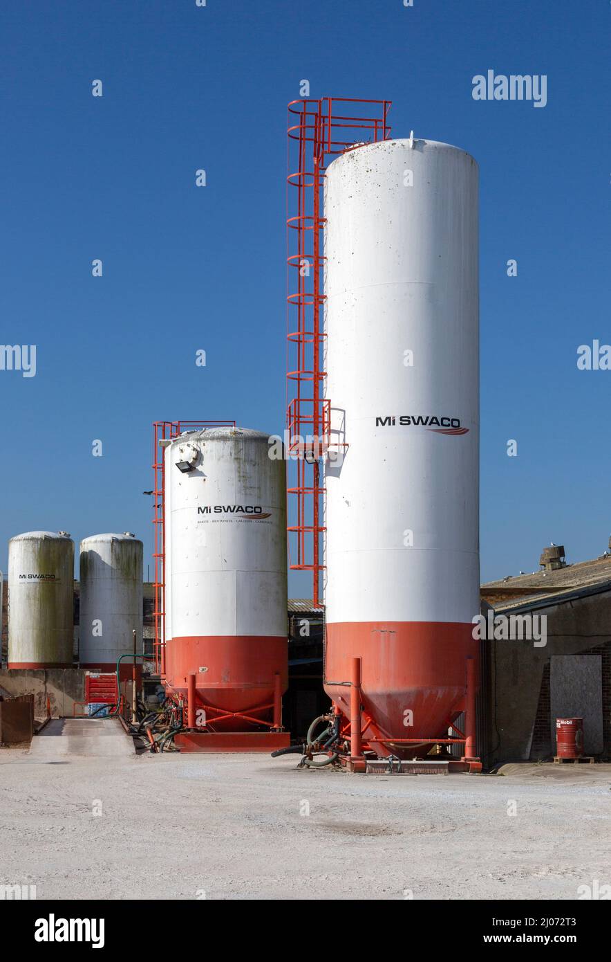 Storage tanks at Mi Swaco Minerals division, a Schlumberger company