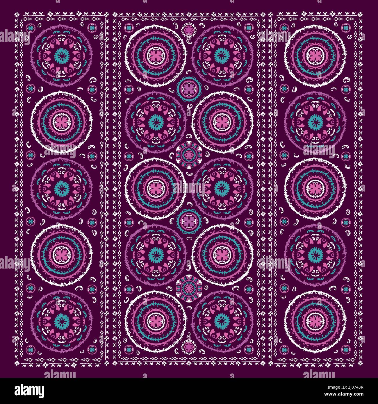 Vintage Uzbekistan Ornaments For Interior Design And Business Stock 