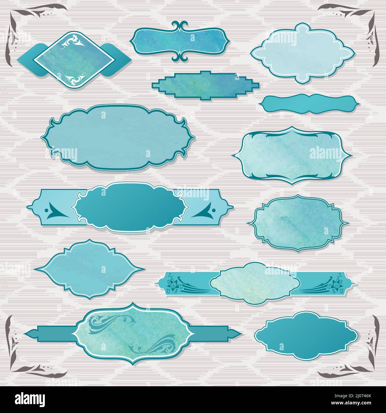 Eastern elegant frames for signs, business and scrapbooking design