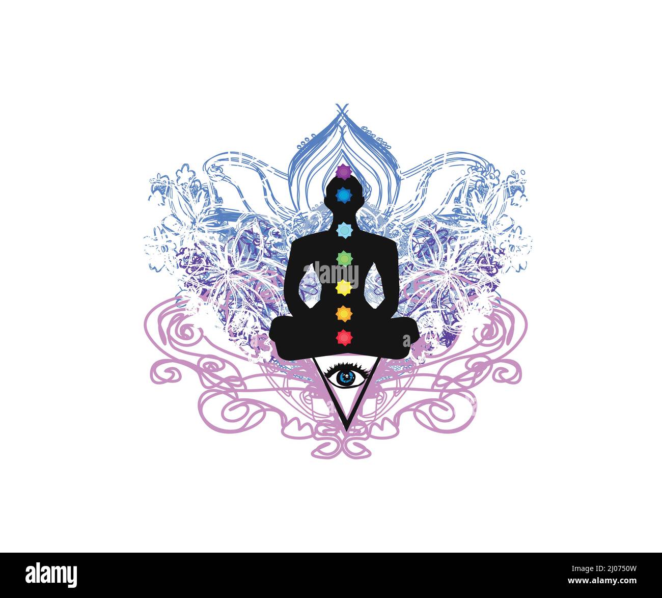 Man with third eye, psychic supernatural senses Stock Vector