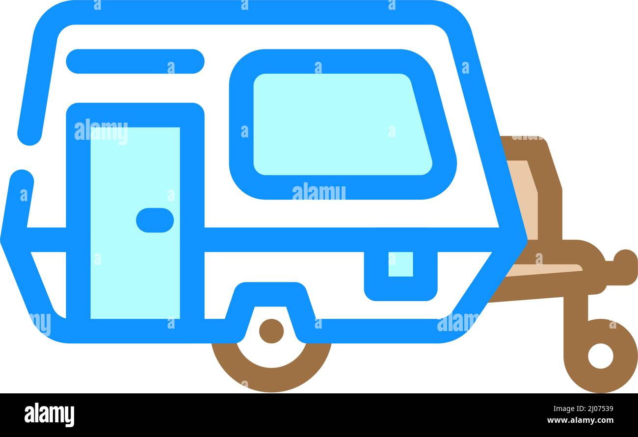 trailer camping color icon vector illustration Stock Vector Image & Art ...