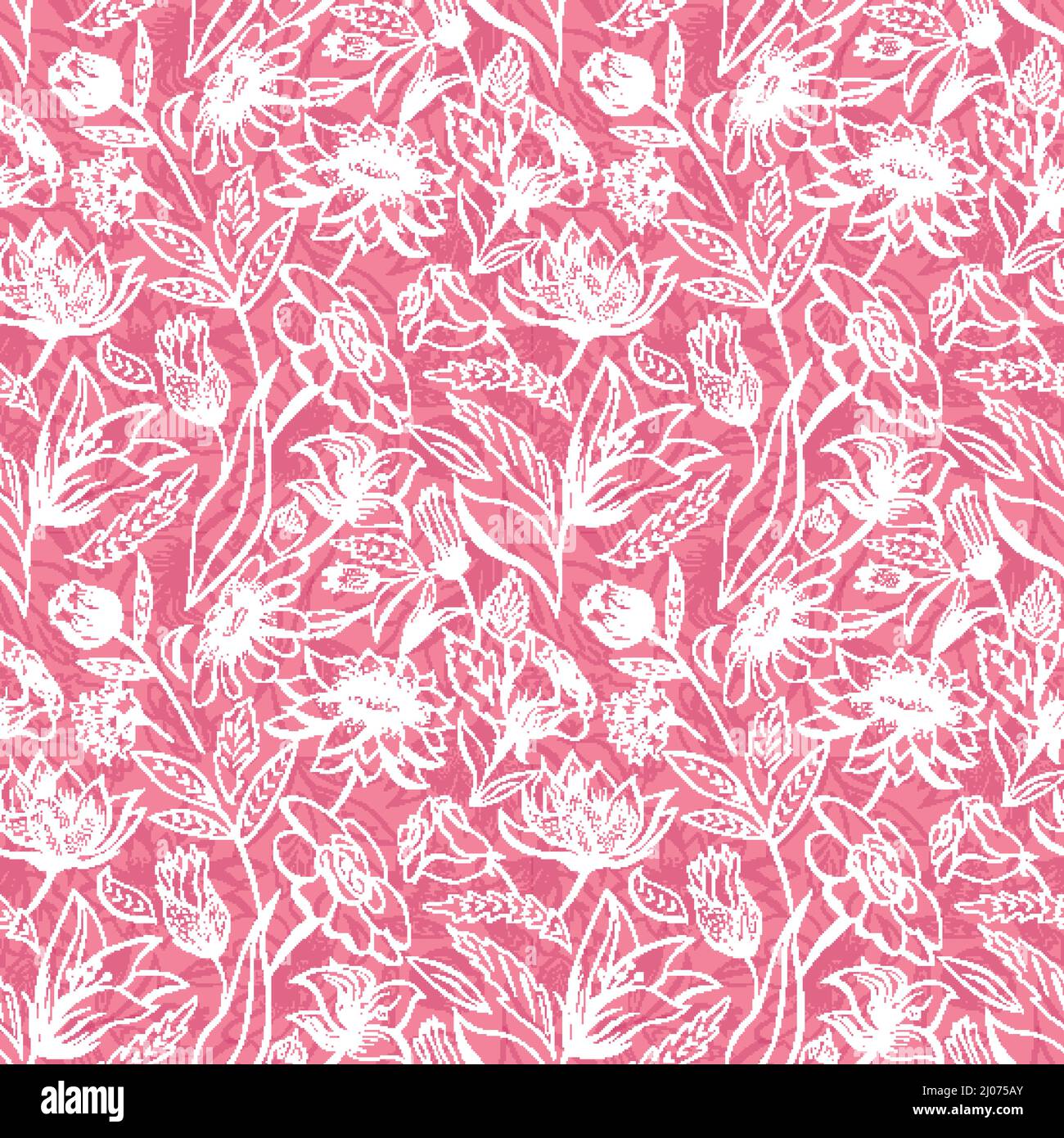Seamless vector background with elegant white flowers Stock Vector ...