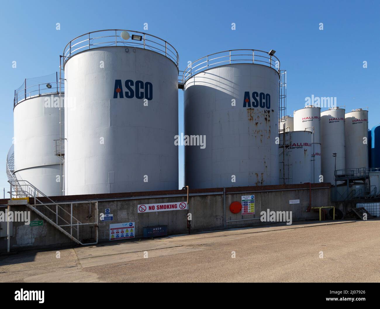 ASCO gas storage containers, Gas House Quay, Great Yarmouth, Norfolkd