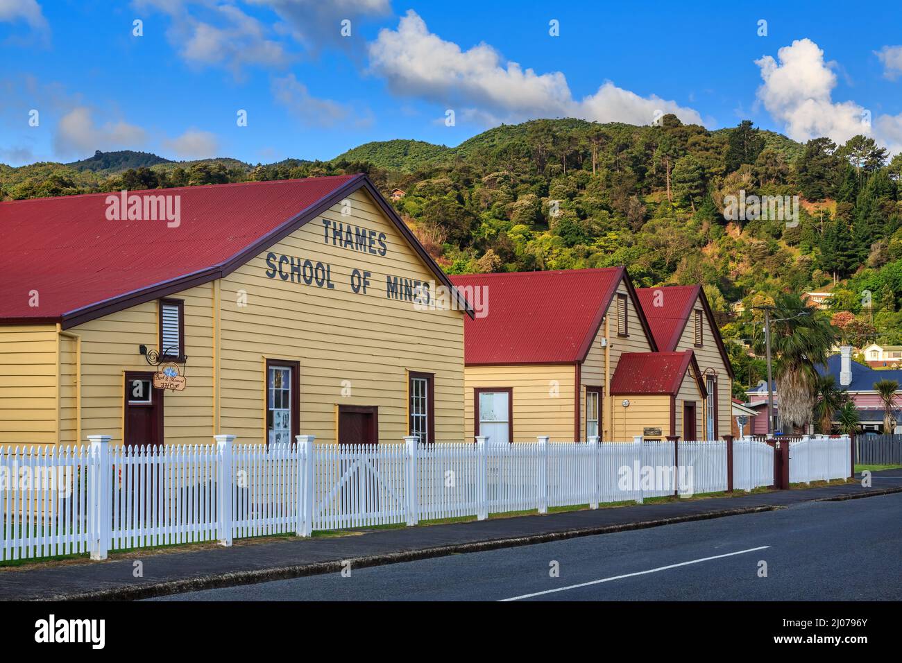 The School of Mines in Thames, New Zealand, opened in 1886. The