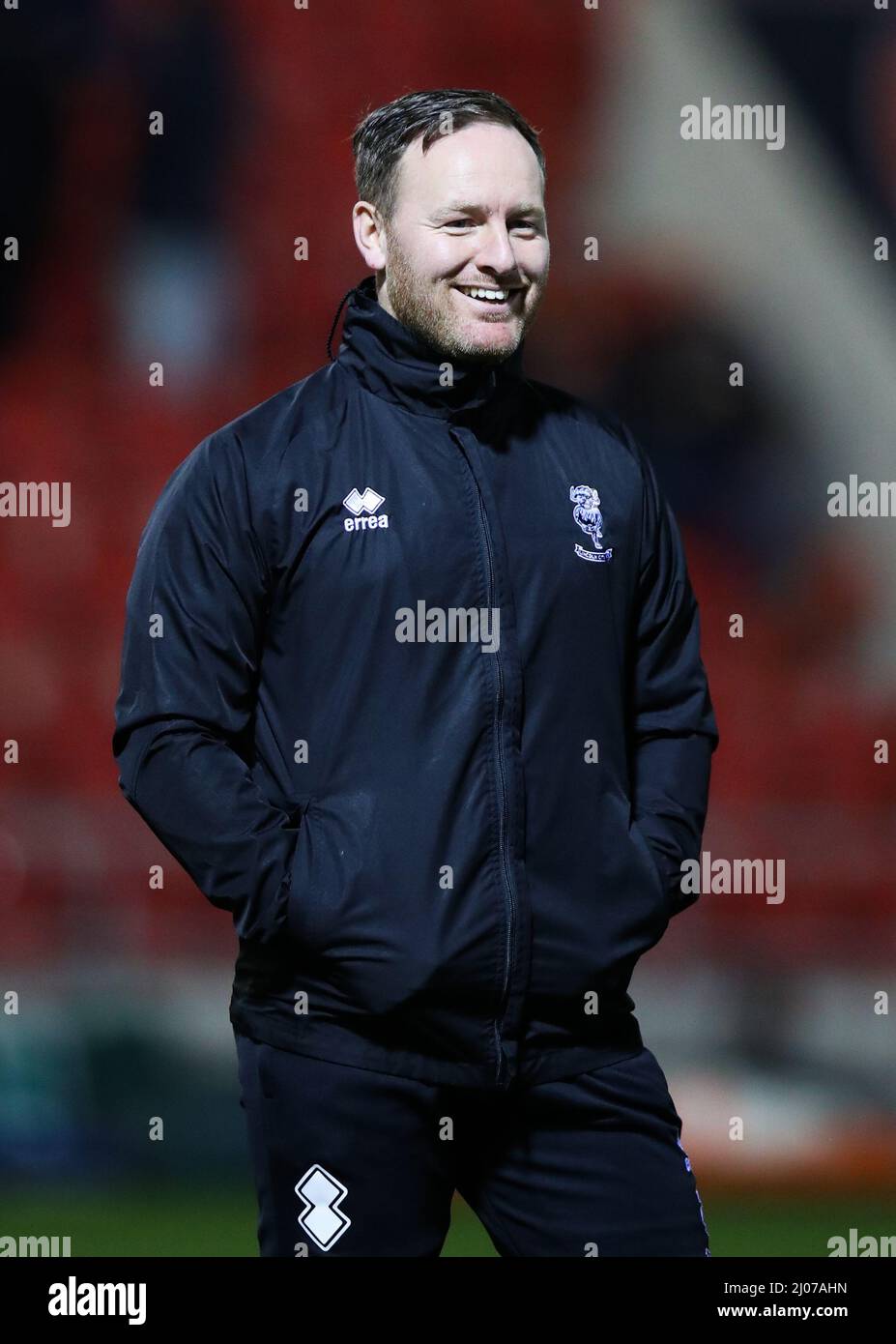 Lincoln City First Team Development Coach Richard O'Donnell during the Sky Bet League One match at the AESSEAL New York Stadium, Rotherham. Picture date: Tuesday March 15, 2022. Stock Photo