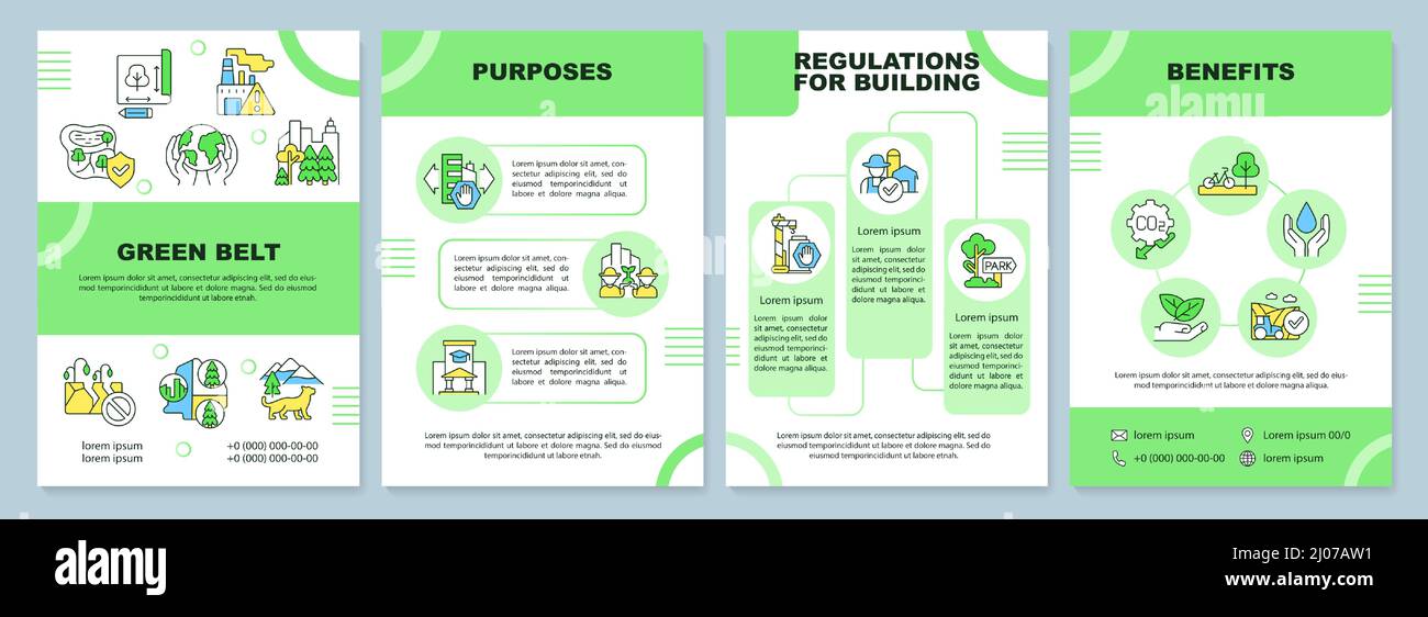 Green belt green brochure template Stock Vector Image & Art Alamy