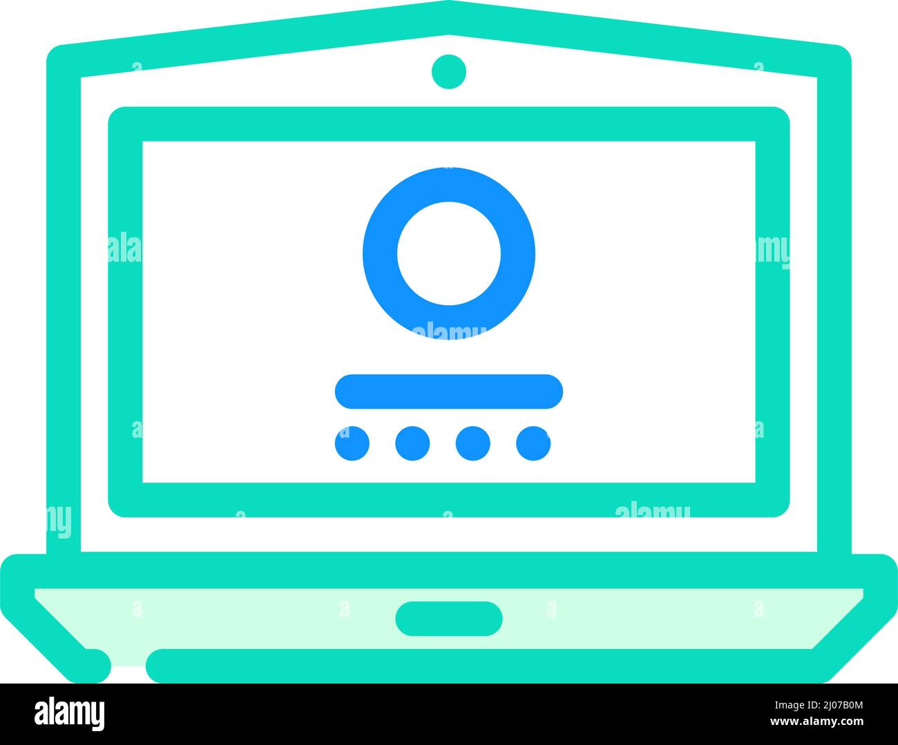 laptop digital computer color icon vector illustration Stock Vector