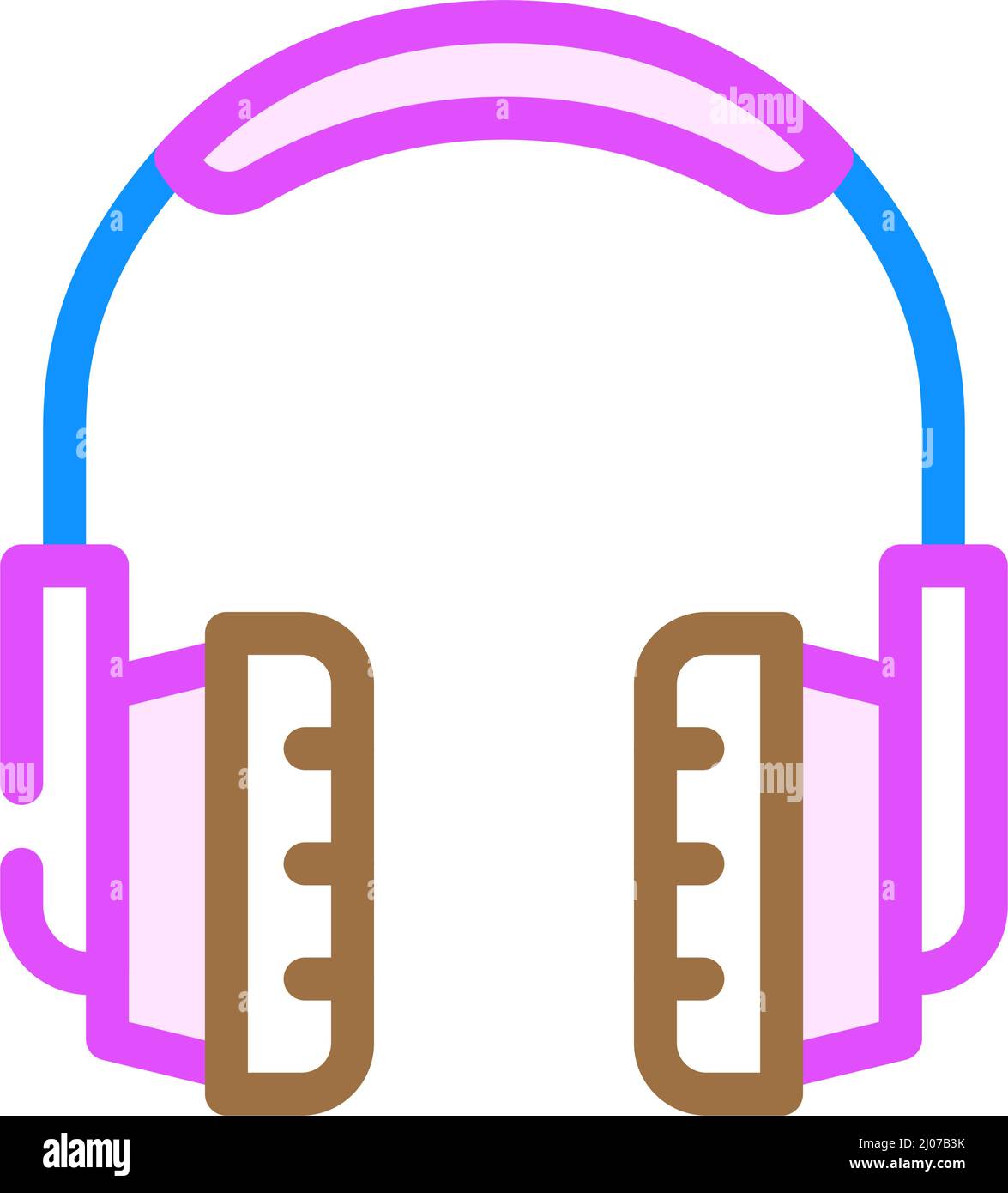 headphones electronic color icon vector illustration Stock Vector