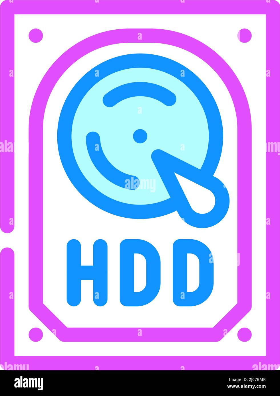 hdd computer part color icon vector illustration Stock Vector