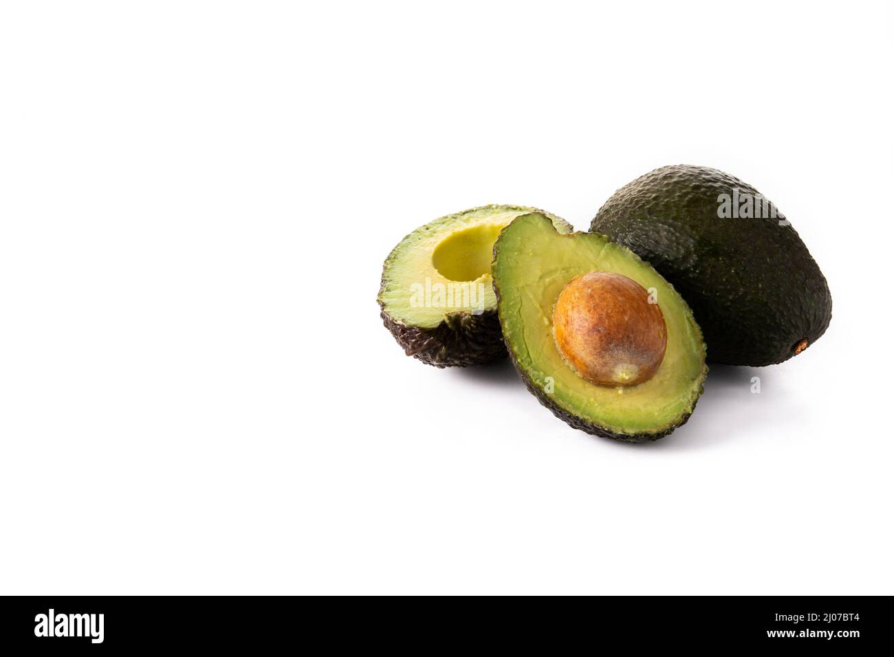 Fresh avocado isolated on white background Stock Photo