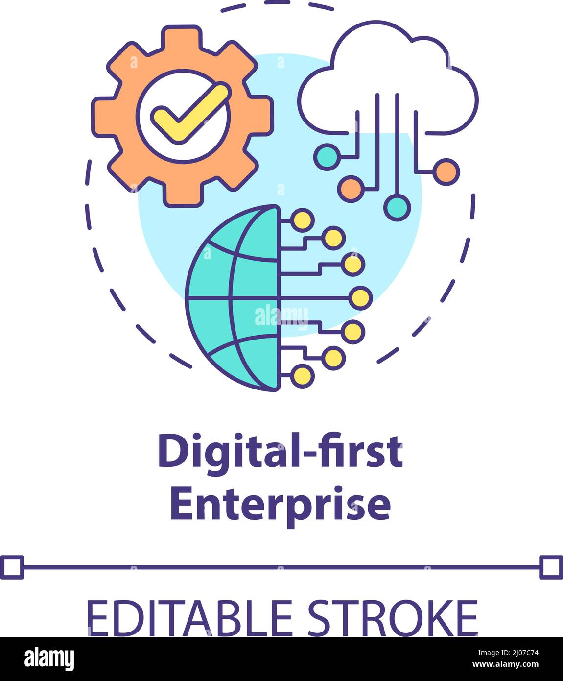 Digitalfirst enterprise concept icon Stock Vector Image & Art Alamy