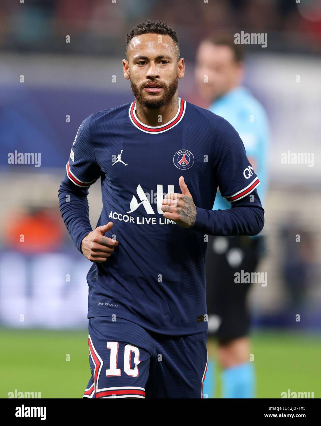 Neymar of Paris Saint Germain Fussball UEFA Championsleague RB Leipzig -  Paris St Germain Saison 2021 / 2022 3.11.2021 © diebilderwelt / Alamy Stock  Stock Photo - Alamy