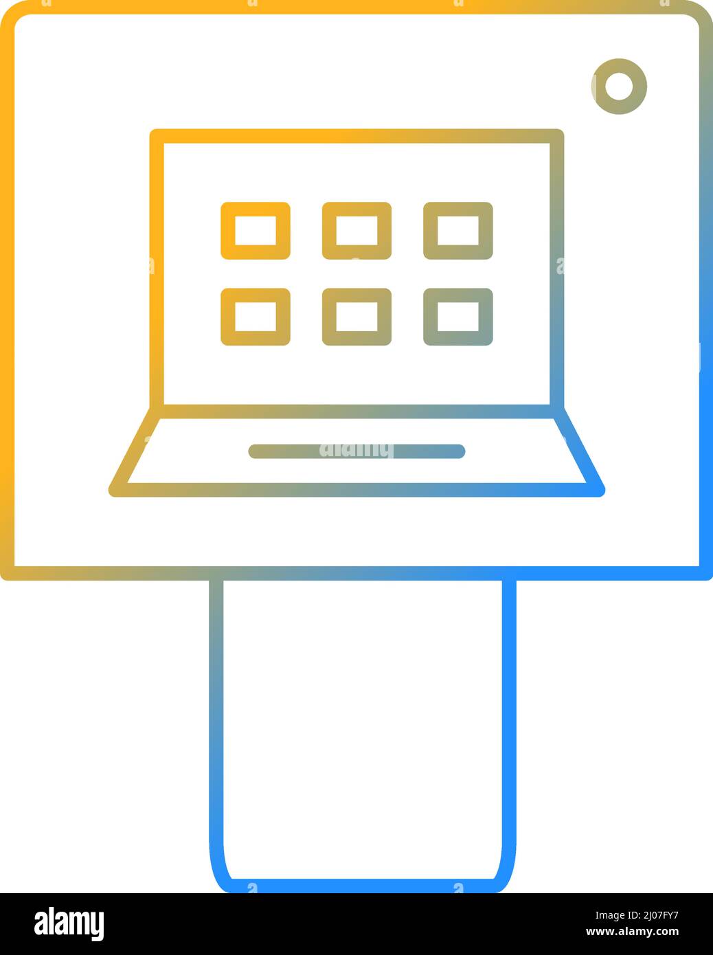 ATM gradient linear vector icon Stock Vector