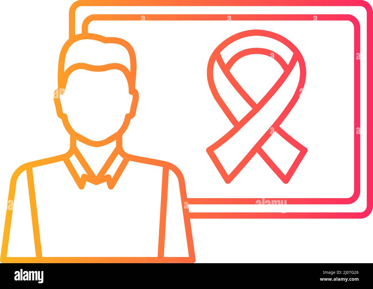 Cancer awareness gradient linear vector icon Stock Vector Image & Art ...