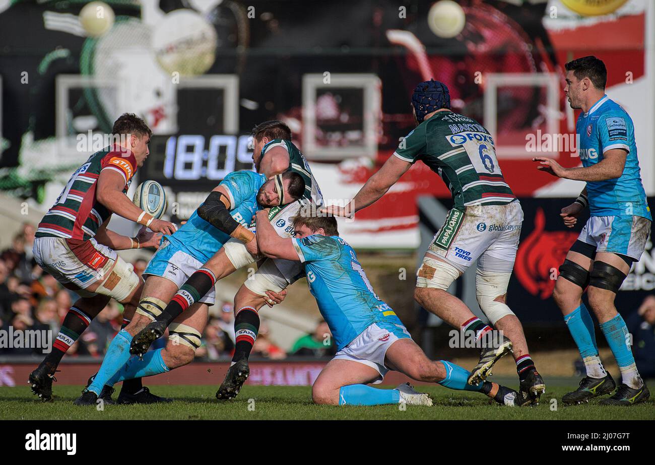 Gallagher Premiership Rugby Leicester Tigers Gloucester Rugby Club Stock Photo