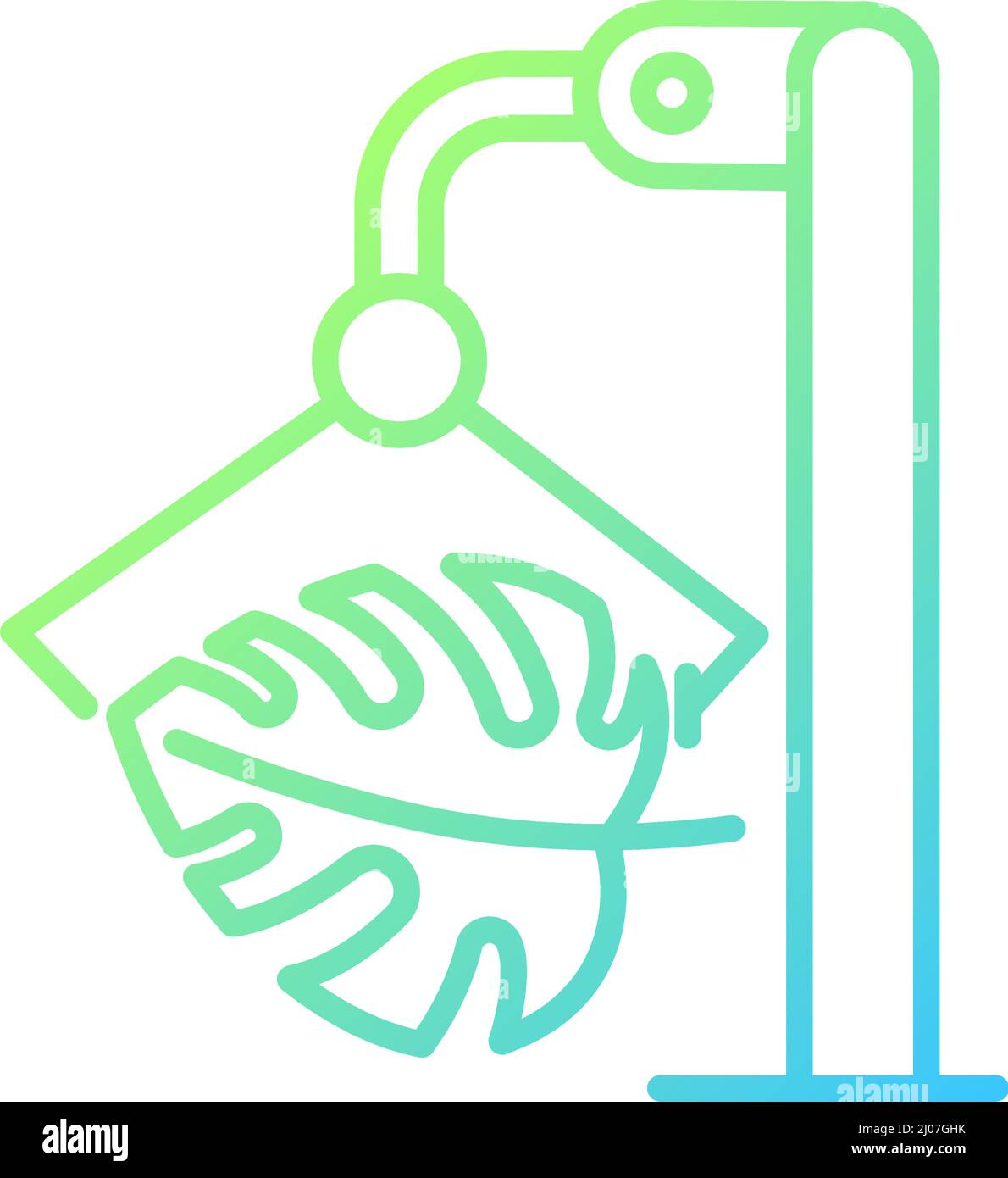 Genetically modifying houseplant gradient linear vector icon Stock Vector