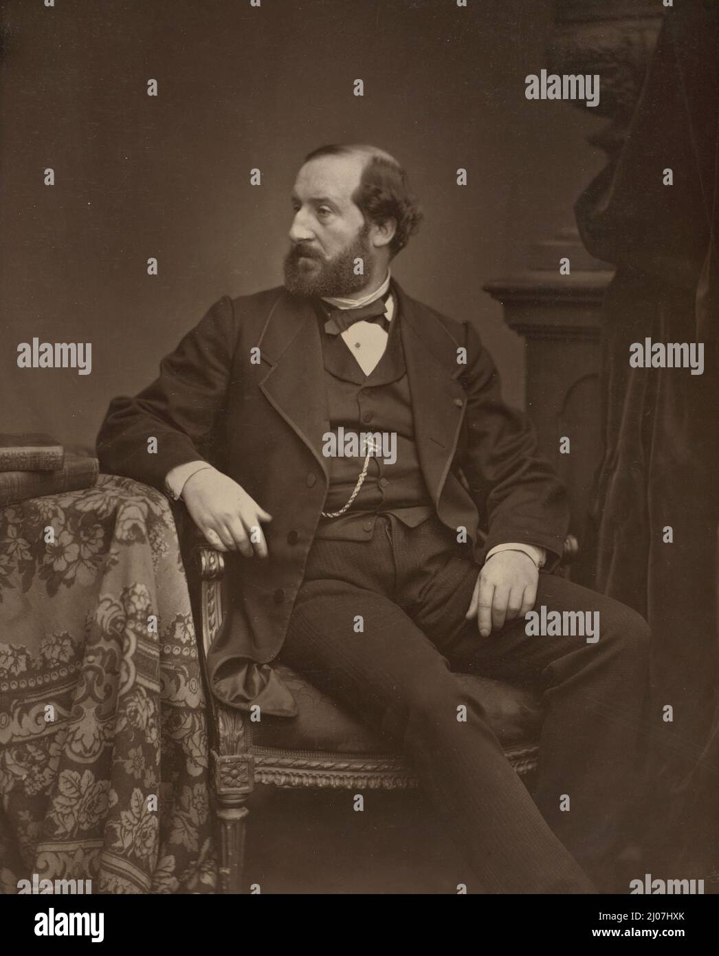Portrait of Émile Augier (1820-1889). Museum: PRIVATE COLLECTION. Author:  Antoine Samuel Adam-Salomon Stock Photo - Alamy